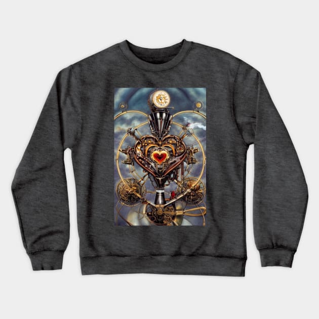 Steampunk mechanical heart Crewneck Sweatshirt by Dendros-Studio